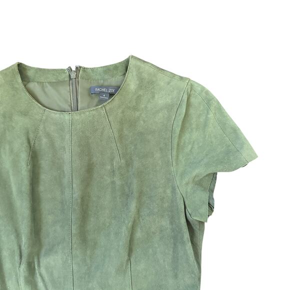 Rachel Zoe Olive Green Suede Dress - Picture 6 of 14